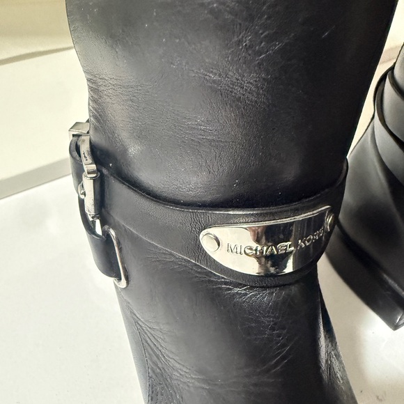 Michael Kors riding leather Arley Black Knee-High Boots - Picture 3 of 16